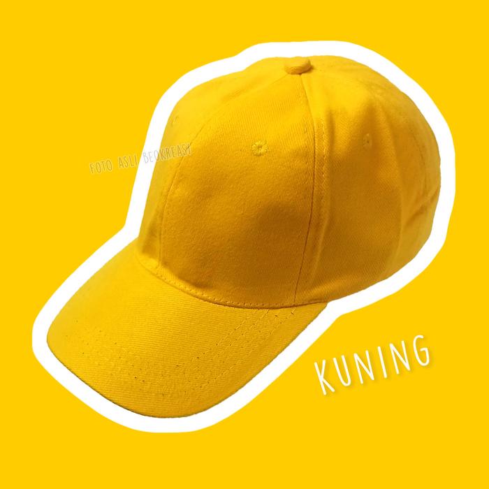 Gambar Topi Baseball Cap Kuning Yellow Dewasa Polos Pria Wanita Casual Sport - Kuning dari Beokreasi Shop undefined Tokopedia