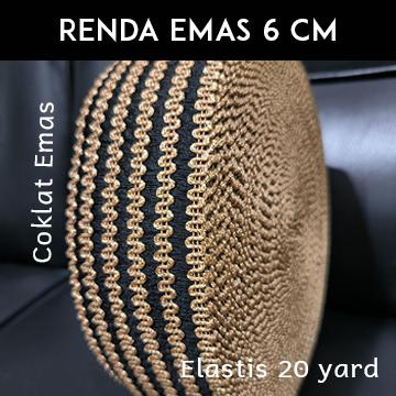 Gambar Renda Emas Elastis/Trimming Lace/Renda Lebar 6 cm - Elastis CkltMas dari Harmoni Webbing undefined Tokopedia