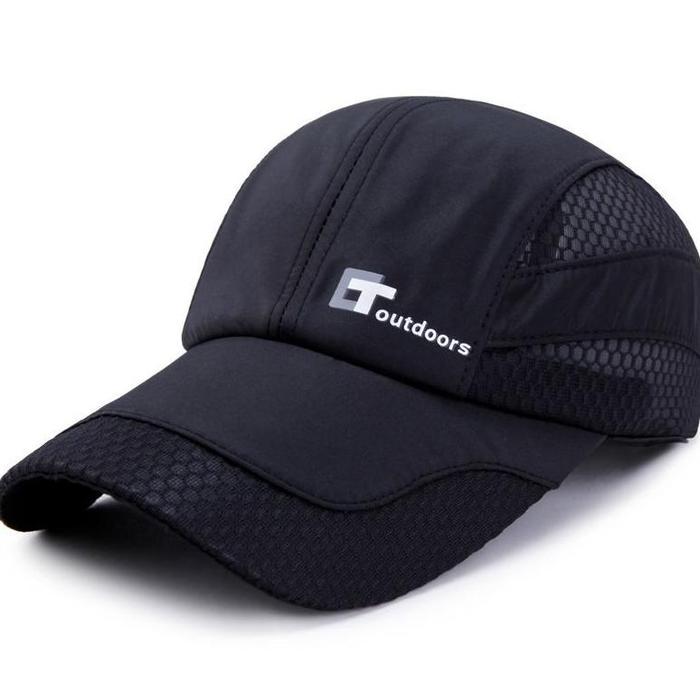 Gambar Topi Topi Outdoor T-Outdoors Pria Wanita Quick Dry Topi Olahraga - BLACK dari budiani maheswari undefined Tokopedia