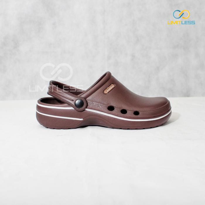 Gambar Sendal Baim Pria Bakpao Sandal Bapak Selop Anti Slip Murah Empuk - BROWN, 41 dari Limitless Id undefined Tokopedia