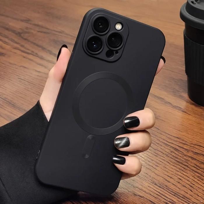 Gambar IPHONE 12 | MINI | PRO | MAX CASING MAGSAFE LUXURY SOFTCASE MAGNETIC - Hitam, IPH 12 PRO MAX dari Akaaccesories undefined Tokopedia