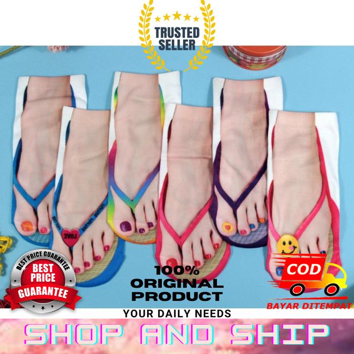 Gambar KAOS KAKI WANITA 3D MODEL SANDAL ANTI BURIK MOTIF LUCU JEPIT - ANAK dari Shopandshipofficial undefined Tokopedia