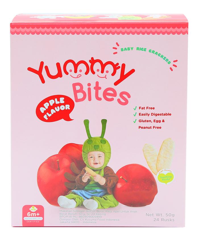 Gambar YUMMY BITES Baby Rice Crackers Apple Pack 25gr dari FathMom undefined Tokopedia