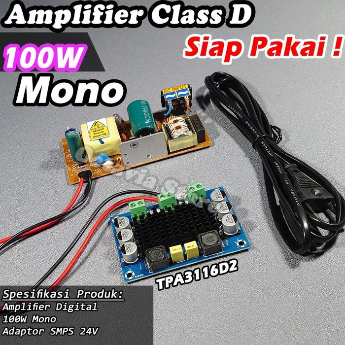 Gambar Paket Amplifier class D plus SMPS siap pakai - Mono 100W (V2) dari Centralab undefined Tokopedia