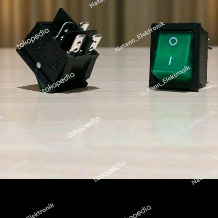 Jual saklar besar rocker on off kotak ZN 15a 250v 20a 125v led hijau 4 ...