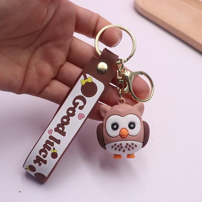 Gambar Mismi Gantungan Kunci Cute Owl Keychain - KC2F - Cokelat dari Mismi Official Store undefined Tokopedia