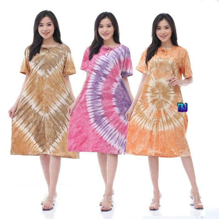 Gambar daster kaos jumbo kekinian-baju tidur wanita bahan adem-daster batik - LD 105 RANDOM dari KembangArum Store_NEW undefined Tokopedia