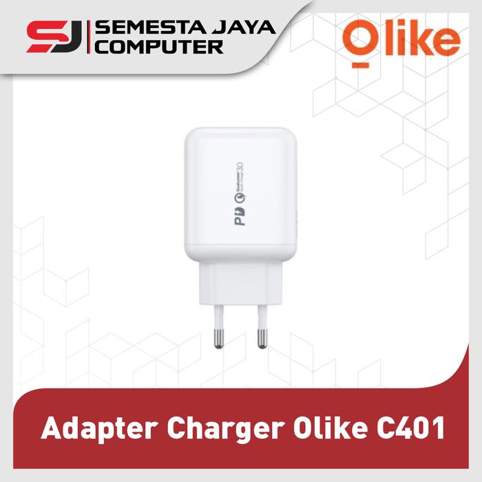 Gambar Olike C401 Adapter Charger Qualcomm Quick Charge 3.0 USB & Type C Port dari Semesta Jaya Computer undefined Tokopedia