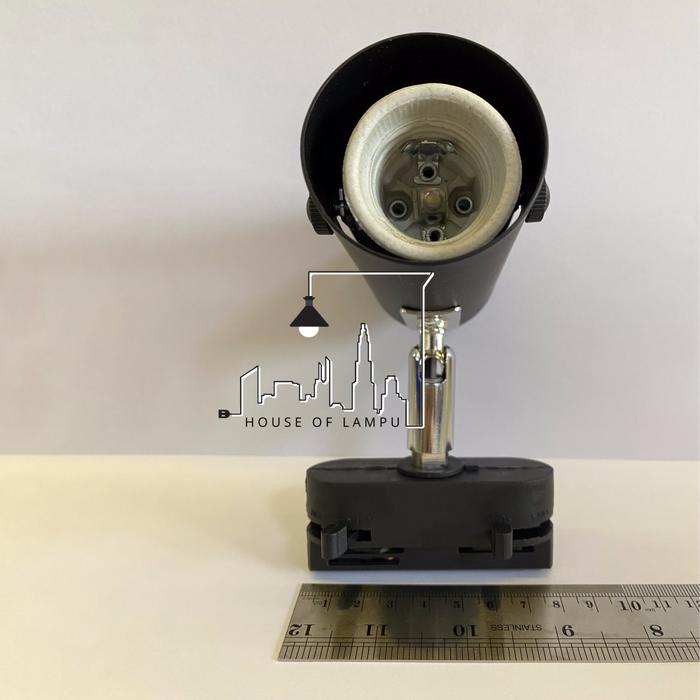 Gambar KAP LAMPU SOROT RELL TRACK / PLAFON REL HITAM PUTIH FITTING E27 - KAP REL HITAM dari House of Lampu TTK undefined Tokopedia
