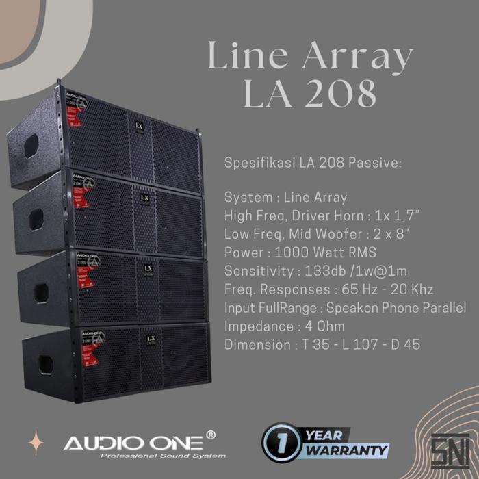 Gambar Speaker Line Array Audio One LA 208 210 Passive - Speaker Lapangan - - 208 dari TMS_Audio undefined Tokopedia
