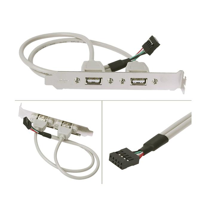 Gambar 2 / 4 PORT USB EXTENTION SLOT FOR PC DESKTOP 2.0 9PIN REAR BACK PANEL Card Computer - 2 PORT dari PLAZAREMOTE undefined Tokopedia