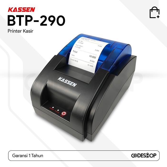 Gambar PRINTER THERMAL KASSEN BTP290 STRUK KASIR MOKA POS 58 MM BLUETOOTH - BTP-290 dari Codeshop Surabaya Barat undefined Tokopedia