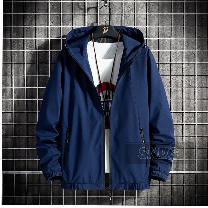 Gambar JAKET OUTDOOR PRIA / JAKET OUTDOOR SOFT PARASUT/ JAKET OUTDOOR HITAM - biru navy, XL dari ORIGINAL SNUG undefined Tokopedia