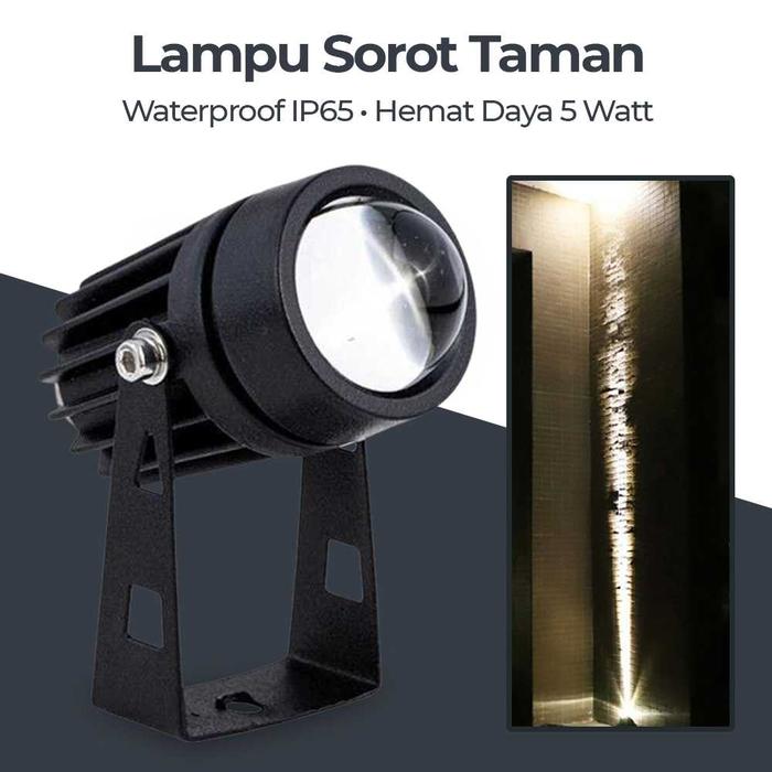 Gambar Lampu Sorot Taman Hias Garden Spotlight Outdoor Waterproof IP65 5W - Warm White dari Paringgo Shop undefined Tokopedia