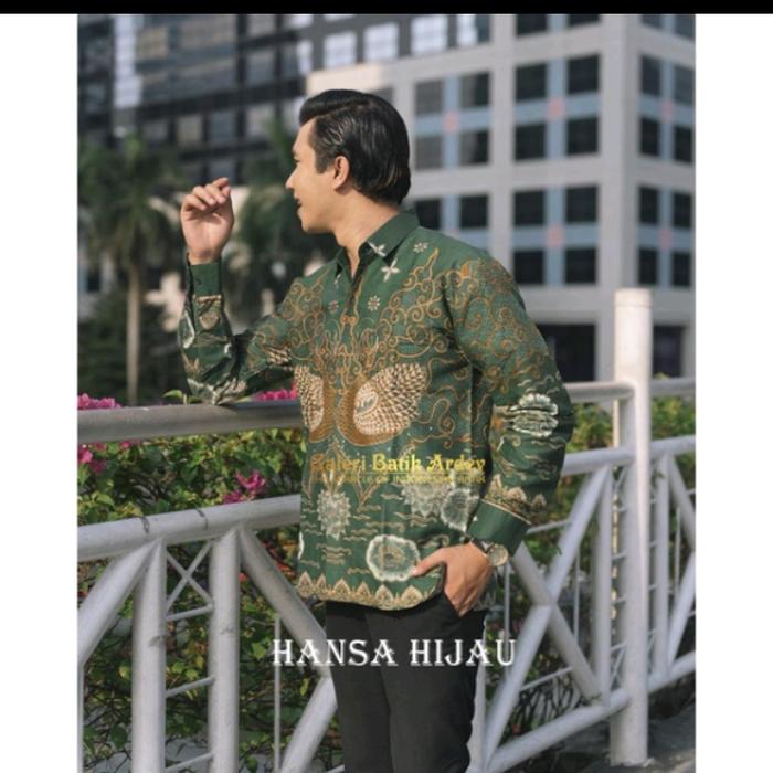 Gambar kemeja batik pria motif ANGSA KEMBAR - pendek, S dari BATIK AL-AARA SOLO undefined 4 Tokopedia