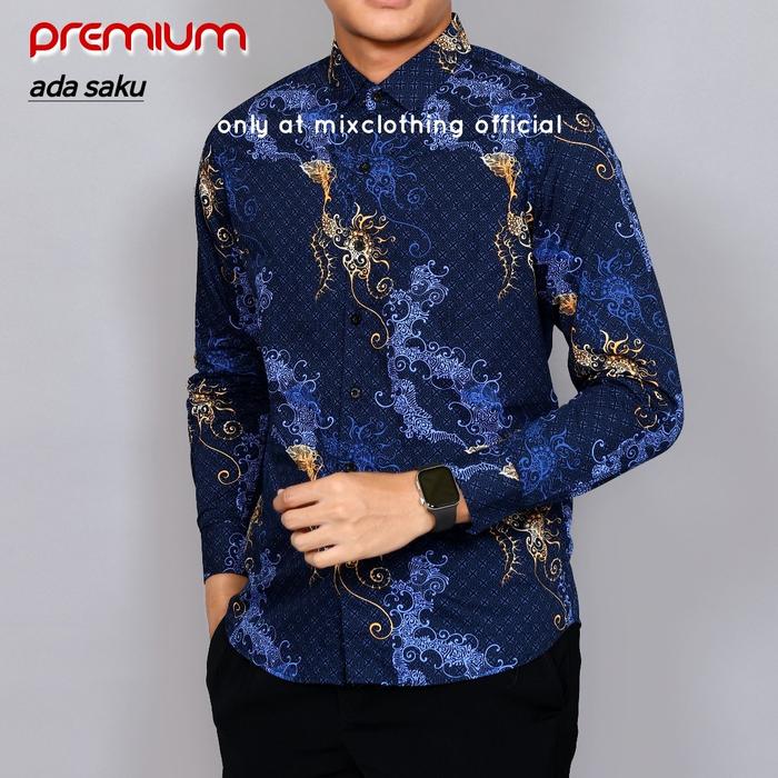 Gambar KEMEJA SLIM FIT / FASHION PREMIUM / BATIK PRIA SLIMFIT / GAL01 - M dari BatikLovers Nusantara undefined Tokopedia