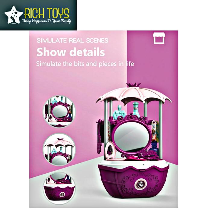 Gambar Mainan Salon Princess Dresser 2 in 1 Anak Perempuan dari RichToys.id undefined Tokopedia
