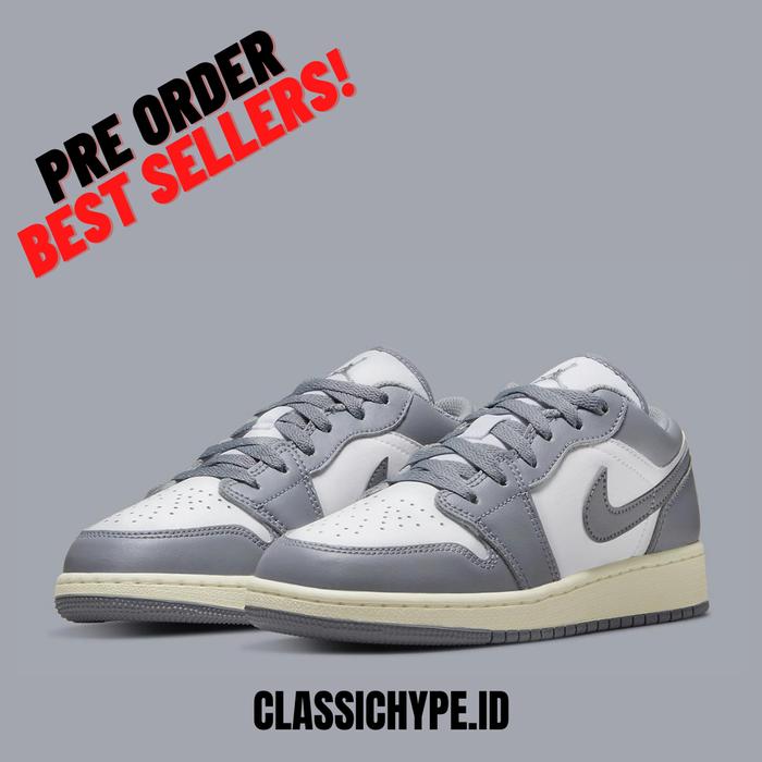 AIR JORDAN LOW VINTAGE GREY GS 36 di Classichype Tokopedia