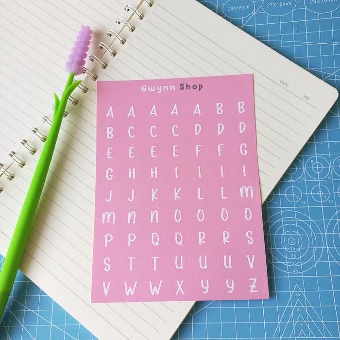 Gambar Stiker Alphabet | Stiker Huruf Aesthetic | Stiker Journal - Model 1 dari gwynn shop undefined Tokopedia
