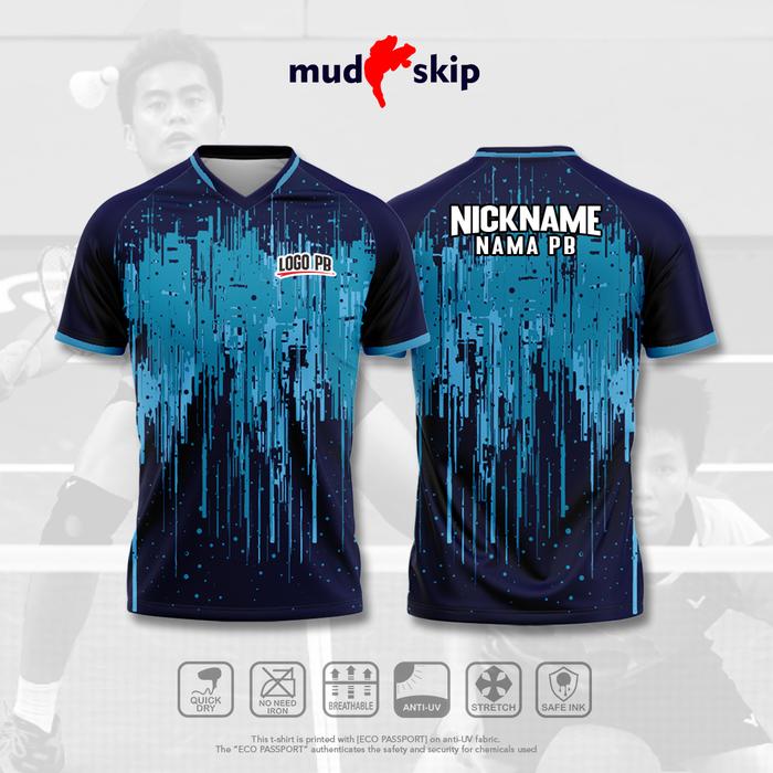 Kaos Jersey Badminton Bulutangkis Custom Nama Logo B-018 ANAK  M