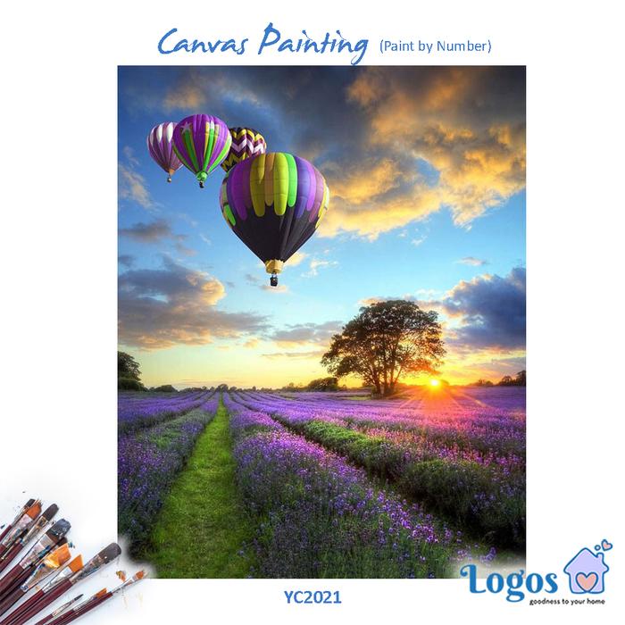 Gambar Canvas Painting Nature Lukisan Kanvas Paint by Number Kit DIY Kanvas - Cappadocia dari Logos undefined Tokopedia