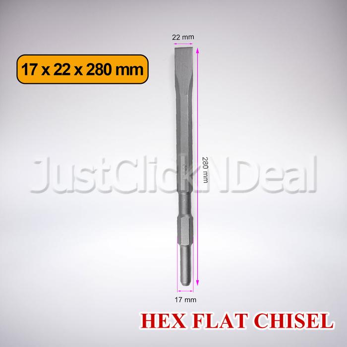 Gambar Ingco Mata Bor Bobok Hex Gepeng Pipih 17 x 22 x 280 mm Hexagon Flat Chisel - 17x22x280 mm dari JustClickNDeal undefined Tokopedia
