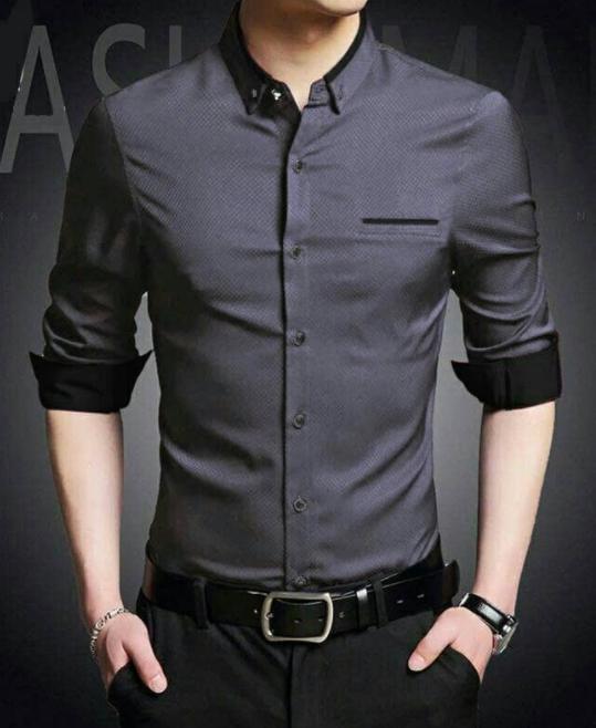 Gambar FortKlass ARLONG Kemeja Polos Pria Lengan Panjang Kemeja Kerja Formal - ABU, XXL dari Fortklass undefined Tokopedia