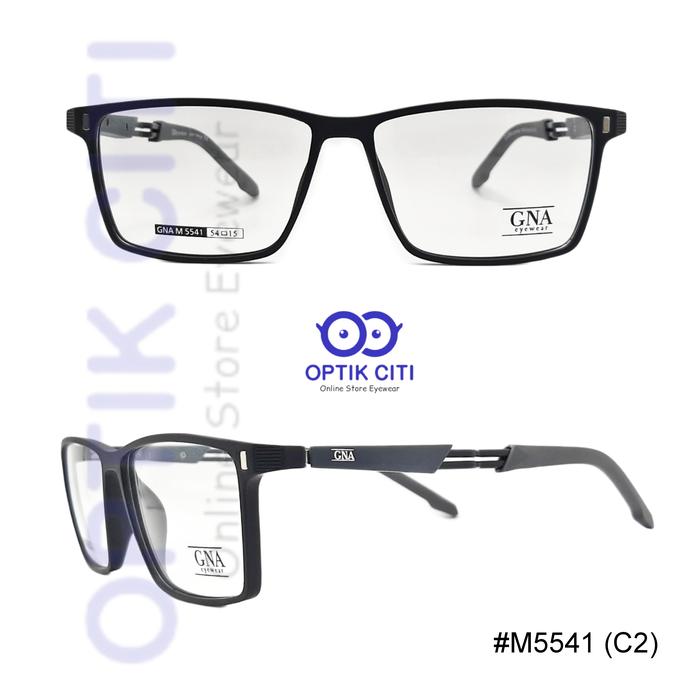 Gambar Frame Kacamata Pria Sporty ClipOn GNA M5541 Original - Hitam Abu dari Optik Citi Eyewear undefined Tokopedia