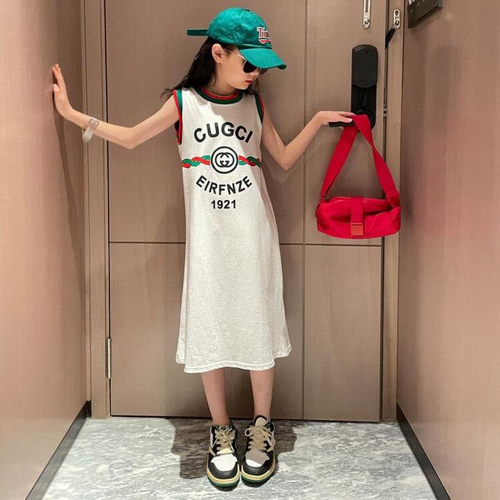 Gambar DRess anak perempuan import korean style | Dress anak cewek katun Gina - Putih, Size 120 dari Kbabynkids undefined Tokopedia