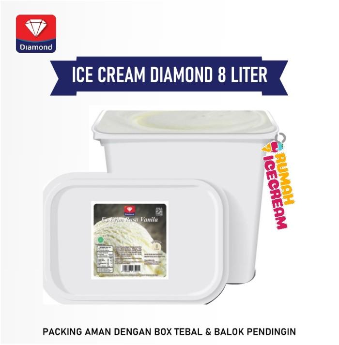 Gambar Ice Cream Diamond 8 Liter - Vanilla dari Rumah Ice Cream Jakarta undefined Tokopedia