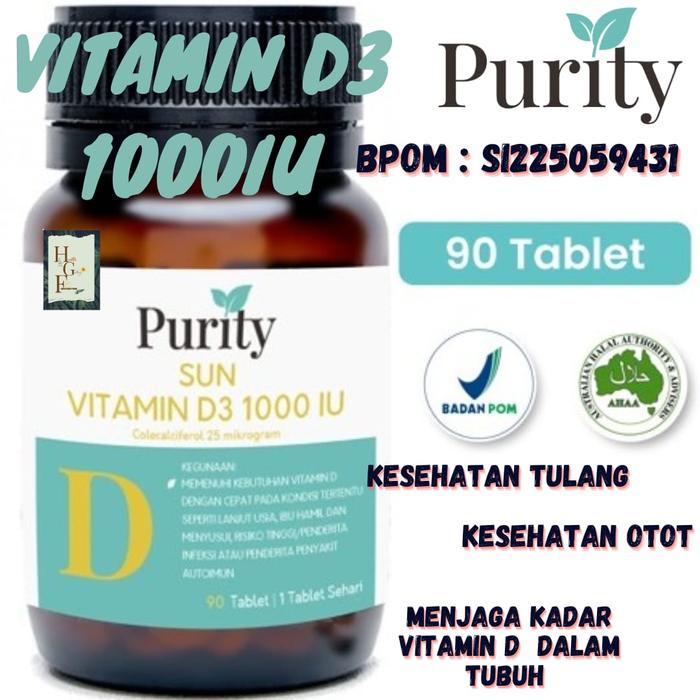 Gambar Purity Sun Vitamin D3 1000IU - PURITYVITD31000 dari Health Gallery Store undefined Tokopedia