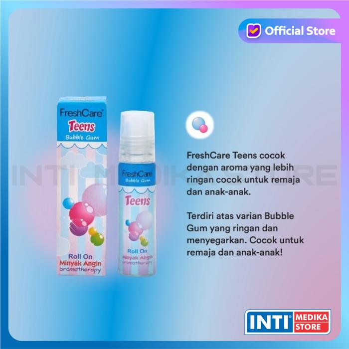 Gambar FRESHCARE - Minyak Angin Aromatherapy TEENS Roll On 10ml Fresh Care - Bubble Gum dari INTI MEDIKA STORE undefined Tokopedia