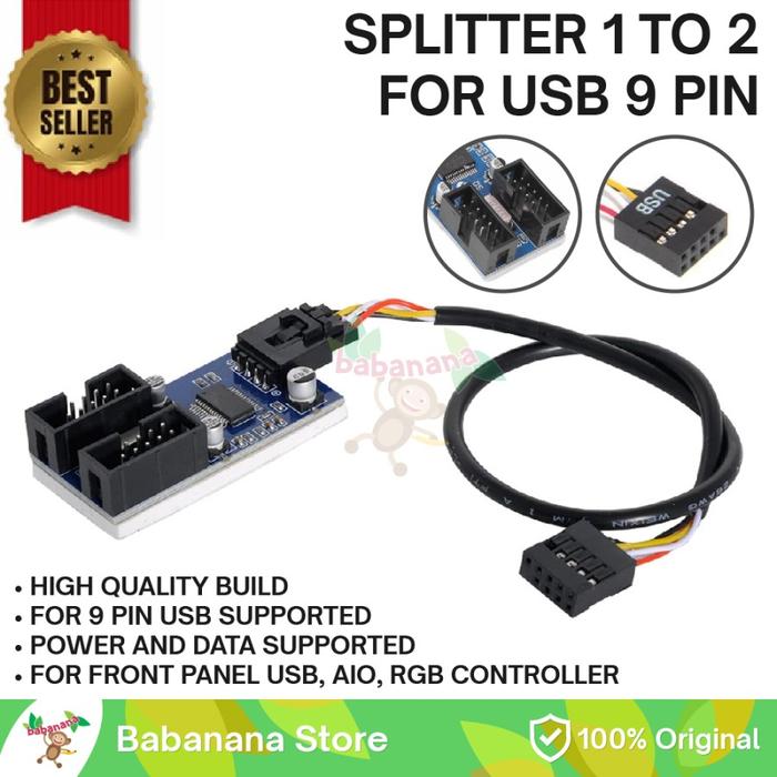 Gambar Kabel USB Motherboard 9 pin Splitter cabang front panel - STANDARD dari babanana store undefined Tokopedia
