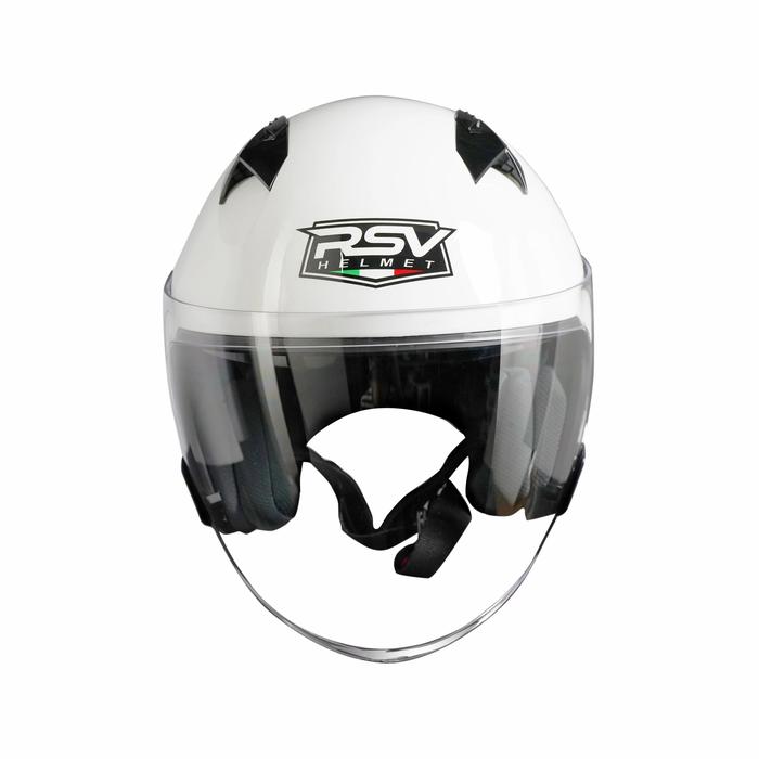 Gambar Helm RSV SV300 White Glossy - VISOR CLEAR, TANPA SPOILER dari Boss Helmet undefined Tokopedia