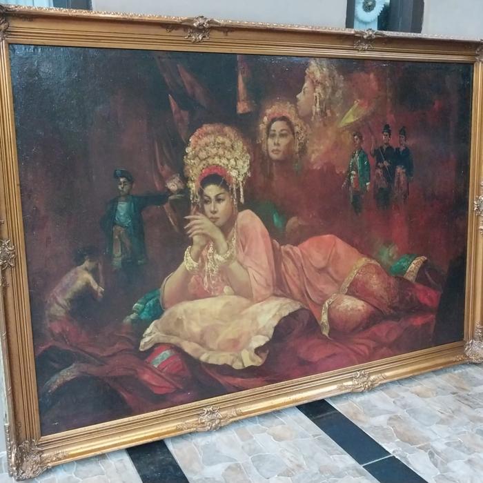 Gambar Lukisan tua arifin tandjung 140x90cm dari Khans gallery undefined Tokopedia