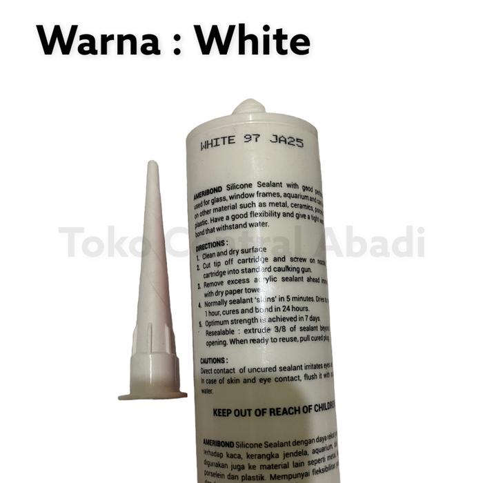 Gambar Lem Tabung Silicone / Lem Kaca / Lem Tabung Sealent / Lem Silicone - Putih dari Toko Central Abadi Official undefined Tokopedia