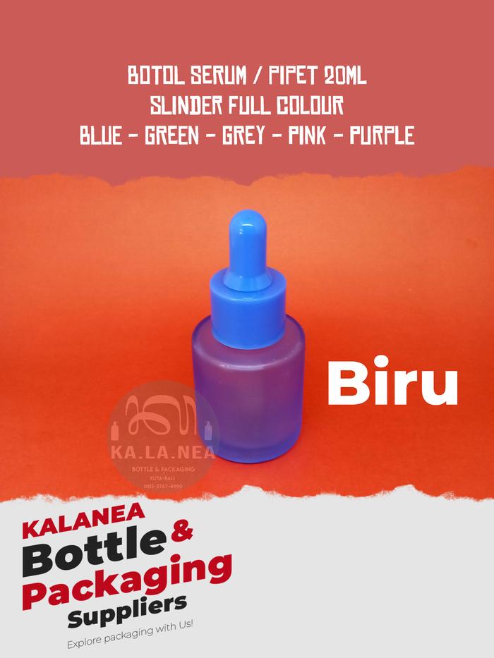 Gambar Botol Pipet Frosted Pipet 20ml/Botol Serum Slinder Frosted Warna 20 ML - Biru dari Kalanea Bali undefined Tokopedia