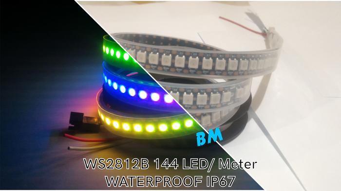 Gambar WS2812B Smart LED Strip RGB 144/m 1 meter waterproof Addressable - IP67 dari BMastr undefined Tokopedia