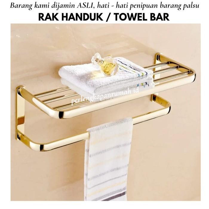 Gambar RAK HANDUK KAMAR MANDI GANTUNGAN BAJU KUNINGAN MAROON ROSE GOLD 5BARIS - 178  GOLD dari PerlengkapanRumah.ind undefined Tokopedia