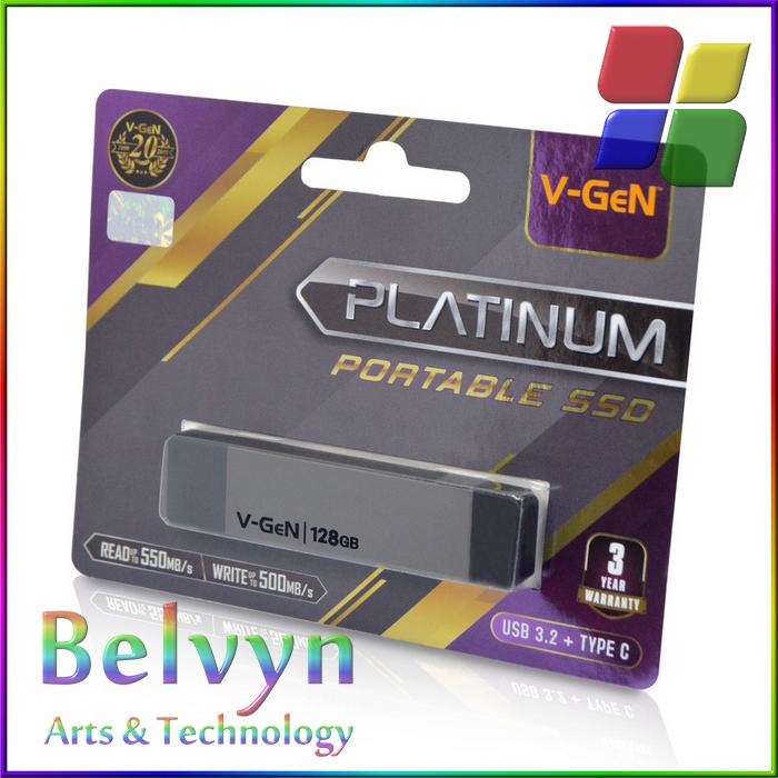 Gambar Vgen V-Gen Portable SSD Platinum 2TB 1TB 512GB 256GB 128GB USB Type C - 128GB dari Belvyn Arts & Technology undefined Tokopedia