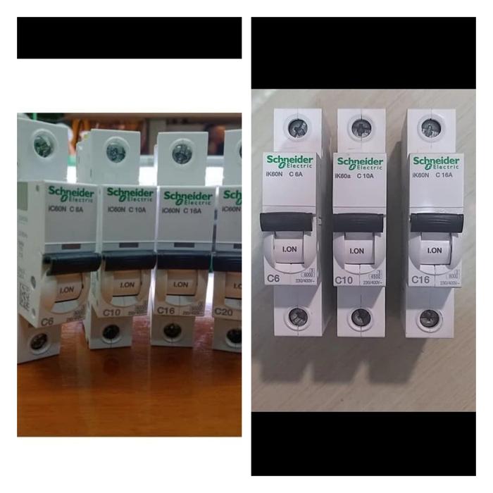 Gambar Mcb 1p 10a 10 a schneider 1pole 1 phase 10 a schneider - TUAS HITAM, MCB 1 X 6A dari PROLED ELECTRIC undefined Tokopedia