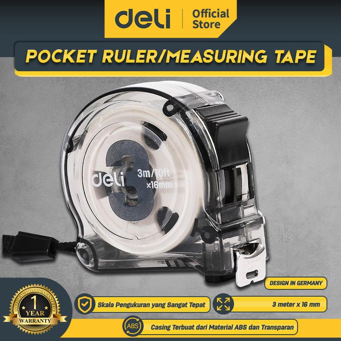 Gambar Deli Measuring Tape / Meteran Tukang 3 & 5 M Material ABS EDL270X - 3 Meter dari Deli Tools Official undefined Tokopedia