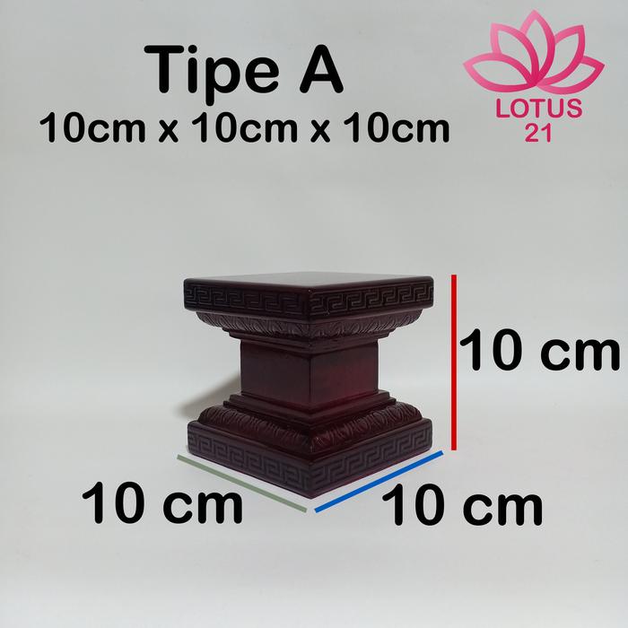 Gambar Dudukan Rupang / Dudukan Patung Dewa Kayu - E (18×18×10) - A (10x10x10) dari LOTUS 21 undefined Tokopedia
