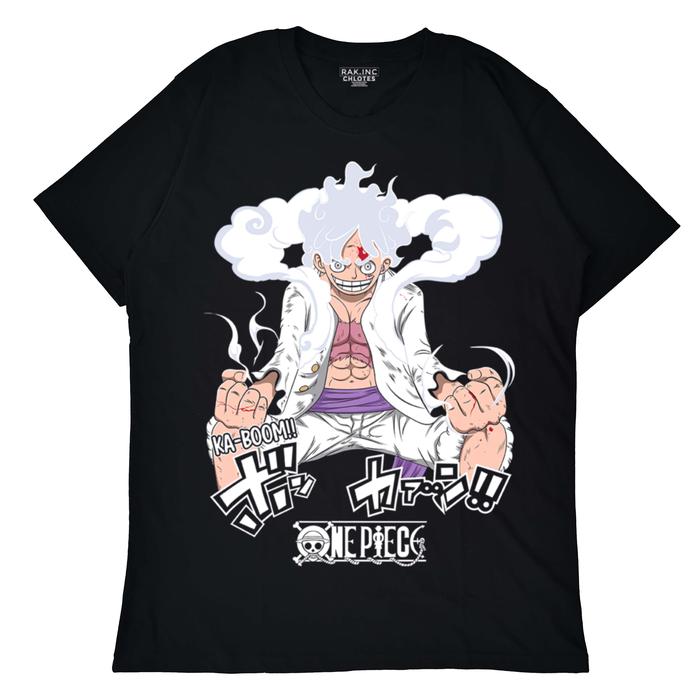 Gambar Kaos Hitam Pria Baju Anime One Piece - Monkey D. Luffy Vegapunk Gear 5 - S, Hitam dari RAK.INC CHLOTES undefined Tokopedia
