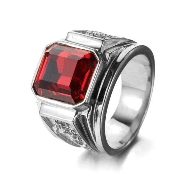 Gambar Cincin Batu Pria Safir Biru Ruby Merah Men Ring Batu Hitam Sapphire C9 - REDXSILVER, 12 dari Monark Indonesia undefined Tokopedia