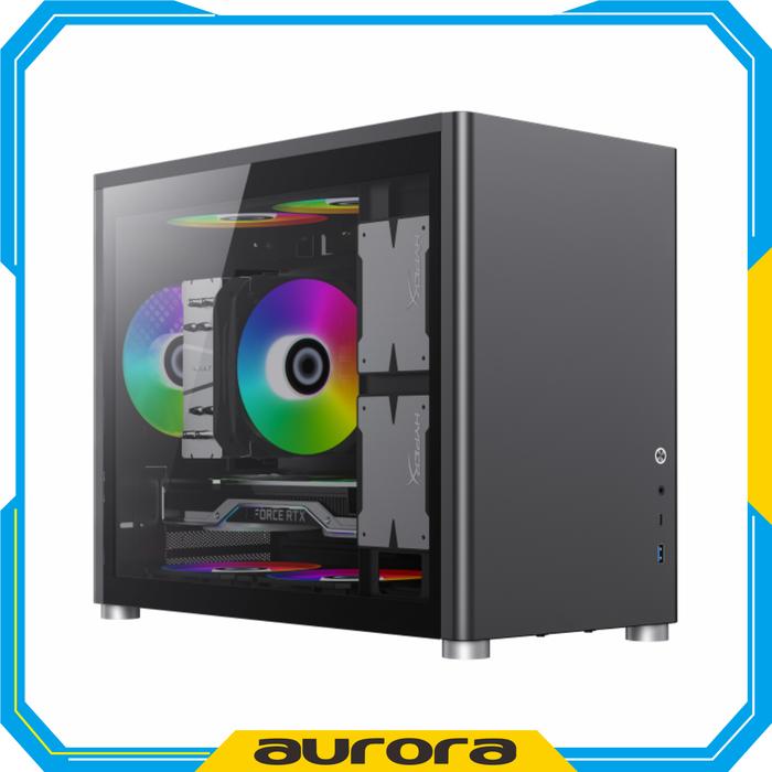 Gambar Gamemax Spark MATX Mini-ITX Full White Black Grey Casing Gaming Case - Black dari AuroraComp undefined Tokopedia