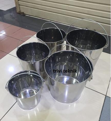 Gambar ember stainless steel, bucket timba sus stenlis minyak bbm spbu - cutomevolume dari pasar safety undefined Tokopedia