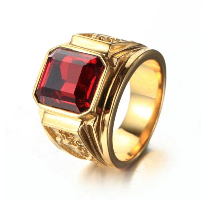 Promo Cincin Batu Pria Safir Biru Ruby Merah Men Ring Batu Hitam ...