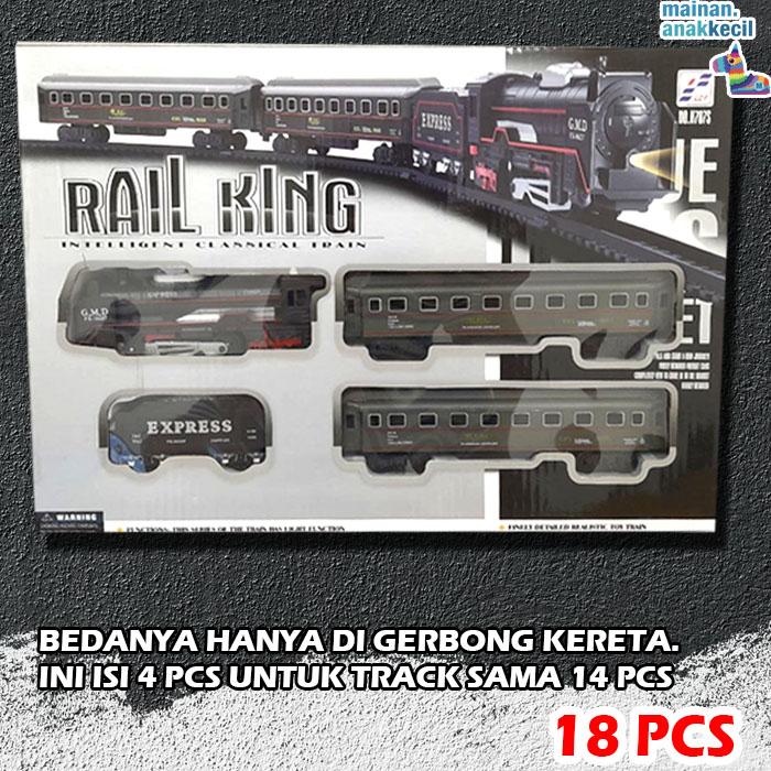 Gambar mainan kereta api anak cowok laki rail king 13 pcs set train set - 18pcs dari Enzy Store_NEW undefined Tokopedia