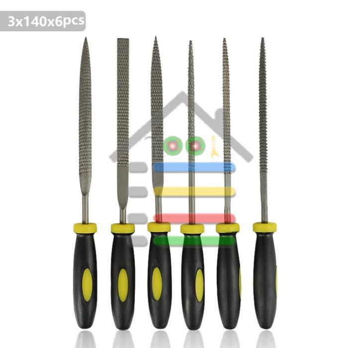 Gambar KIKIR TANGAN 6IN1 MINI METAL FILING RASP MEEDLE FILE WOOD TOOLS SET - 3X140 6IN1 dari PLAZAREMOTE undefined Tokopedia